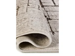 Alfombra interior - moderno - crema / marrón - 80 x 120 cm - CERES