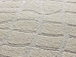 Alfombra interior - moderno con relieve - plata - 133 x 190 cm - BARESA