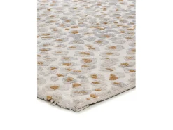 Alfombra interior - moderno con relieve - gris / crema - 160 x 230 cm - AMARA