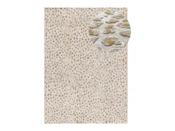 Alfombra interior - moderno con relieve - gris / crema - 160 x 230 cm - AMARA