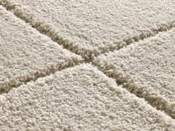 Alfombra interior - shaggy - blanco - 60 x 120 cm - MOLIER