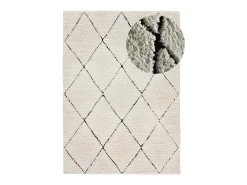 Alfombra interior - shaggy - crema - 120 x 170 cm - ATESA