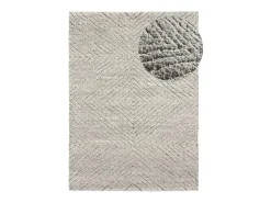 Alfombra interior - shaggy - plata - 120 x 170 cm - ATESA