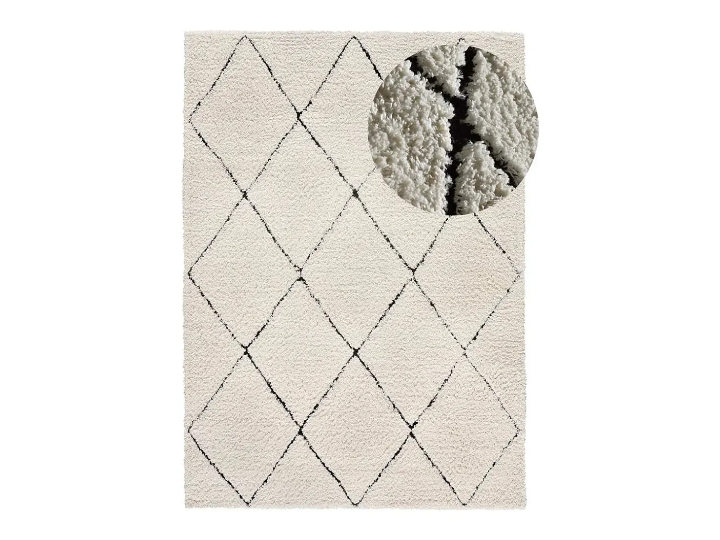 Alfombra interior - shaggy - crema - 200 x 290 cm - ATESA