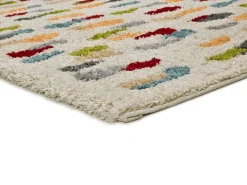 Alfombra interior - shaggy geométrico - multicolor - 133 x 190 cm - BREMEN