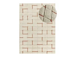 Alfombra interior - shaggy geométrico - caldera - 60 x 120 cm - BRENDA