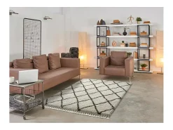 Alfombra interior - shaggy liso - blanco - 120 x 170 cm - SAMIRA