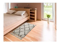 Alfombra interior - shaggy liso - blanco - 120 x 170 cm - SAMIRA