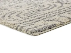 Alfombra interior - shaggy escandinavo - plata - 133 x 190 cm - HELIA