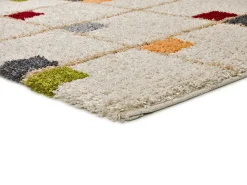 Alfombra interior - shaggy geométrico - multicolor - 133 x 190 cm - BREMEN