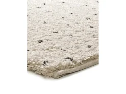 Alfombra interior - shaggy moderno - crema / negro - 140 x 200 cm - LUSH
