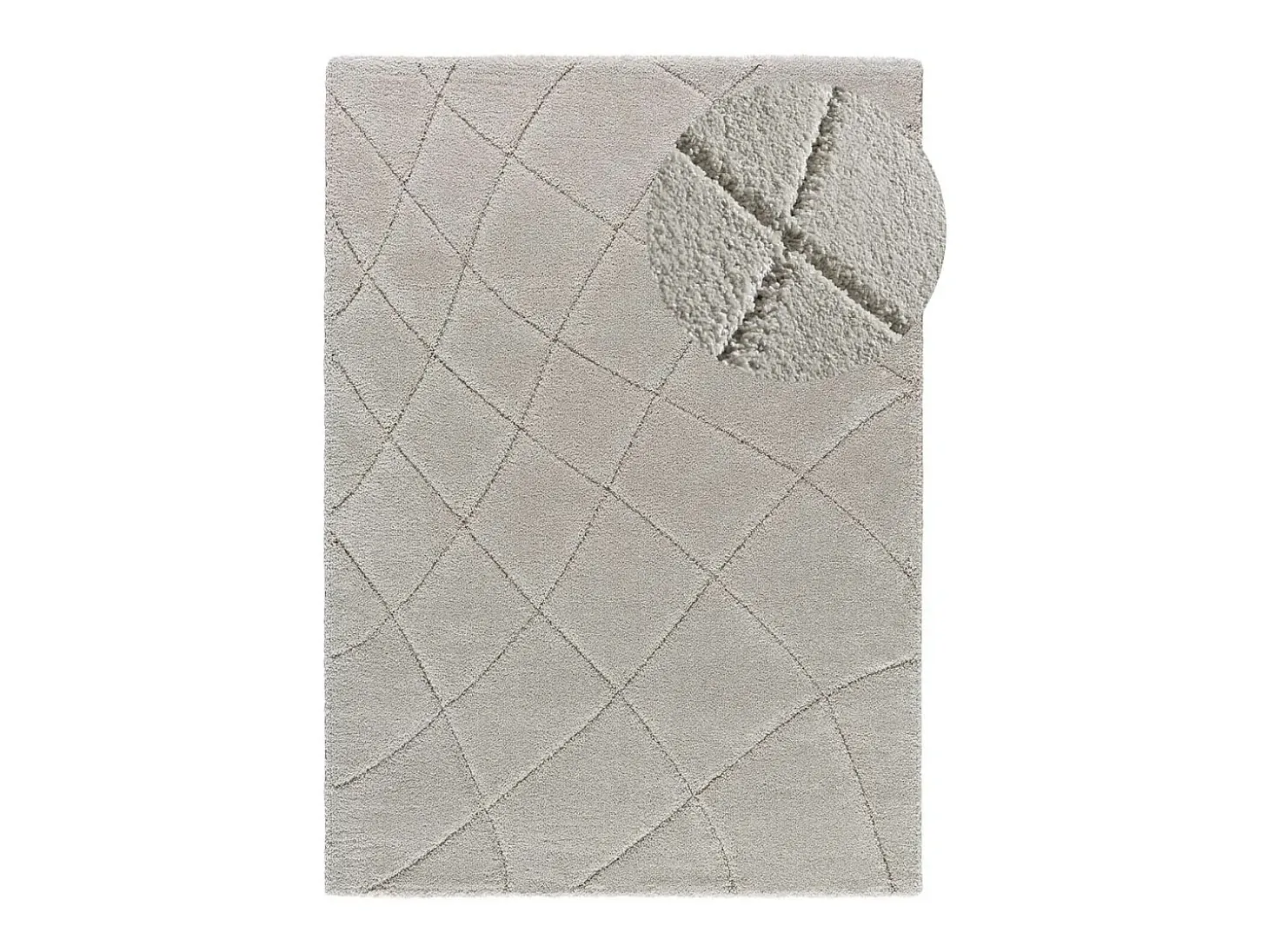Alfombra interior - shaggy - plata - 80 x 150 cm - MOLIER