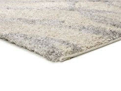 Alfombra interior - shaggy escandinavo - plata - 80 x 150 cm - HELIA