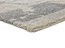 Alfombra interior - shaggy abstracto - plata - 80 x 150 cm - HELIA