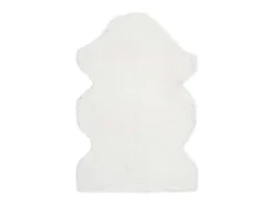 Alfombra interior - shaggy liso - blanco - 60 x 90 cm - FOX
