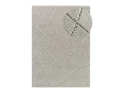 Alfombra interior - shaggy - plata - 60 x 120 cm - MOLIER