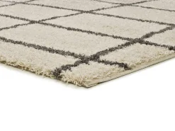 Alfombra interior - shaggy escandinavo - blanco - 133 x 190 cm - ATLAS