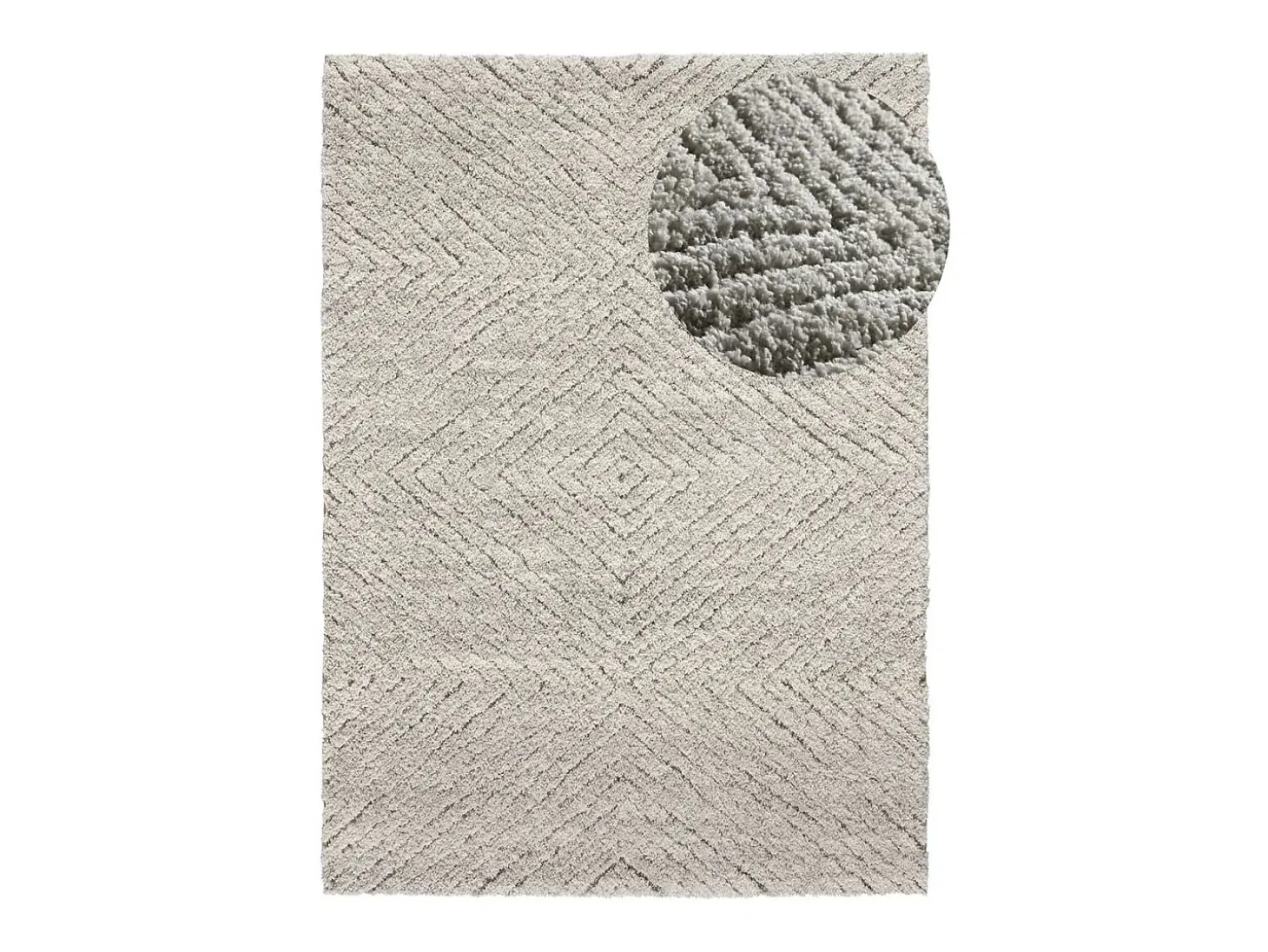 Alfombra interior - shaggy - plata - 60 x 120 cm - ATESA