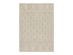 Alfombra interior - étnico con relieve - crema - 120 x 170 cm - PAMUK