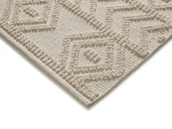 Alfombra interior - étnico con relieve - crema - 160 x 230 cm - PAMUK