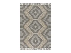 Alfombra interior - étnico - gris - 80 x 120 cm - CHANDIA