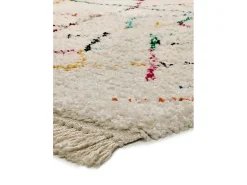 Alfombra interior - étnico - blanco - 135 x 190 cm - YEBEL