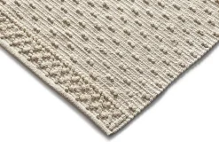 Alfombra interior - étnico con relieve - crema - 120 x 170 cm - PAMUK