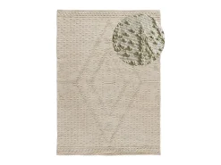 Alfombra interior - étnico con relieve - crema - 120 x 170 cm - PAMUK