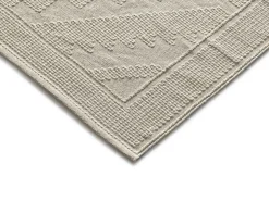 Alfombra interior - étnico con relieve - crema - 60 x 90 cm - PAMUK