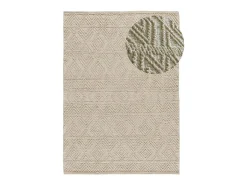 Alfombra interior - étnico con relieve - crema - 120 x 170 cm - PAMUK