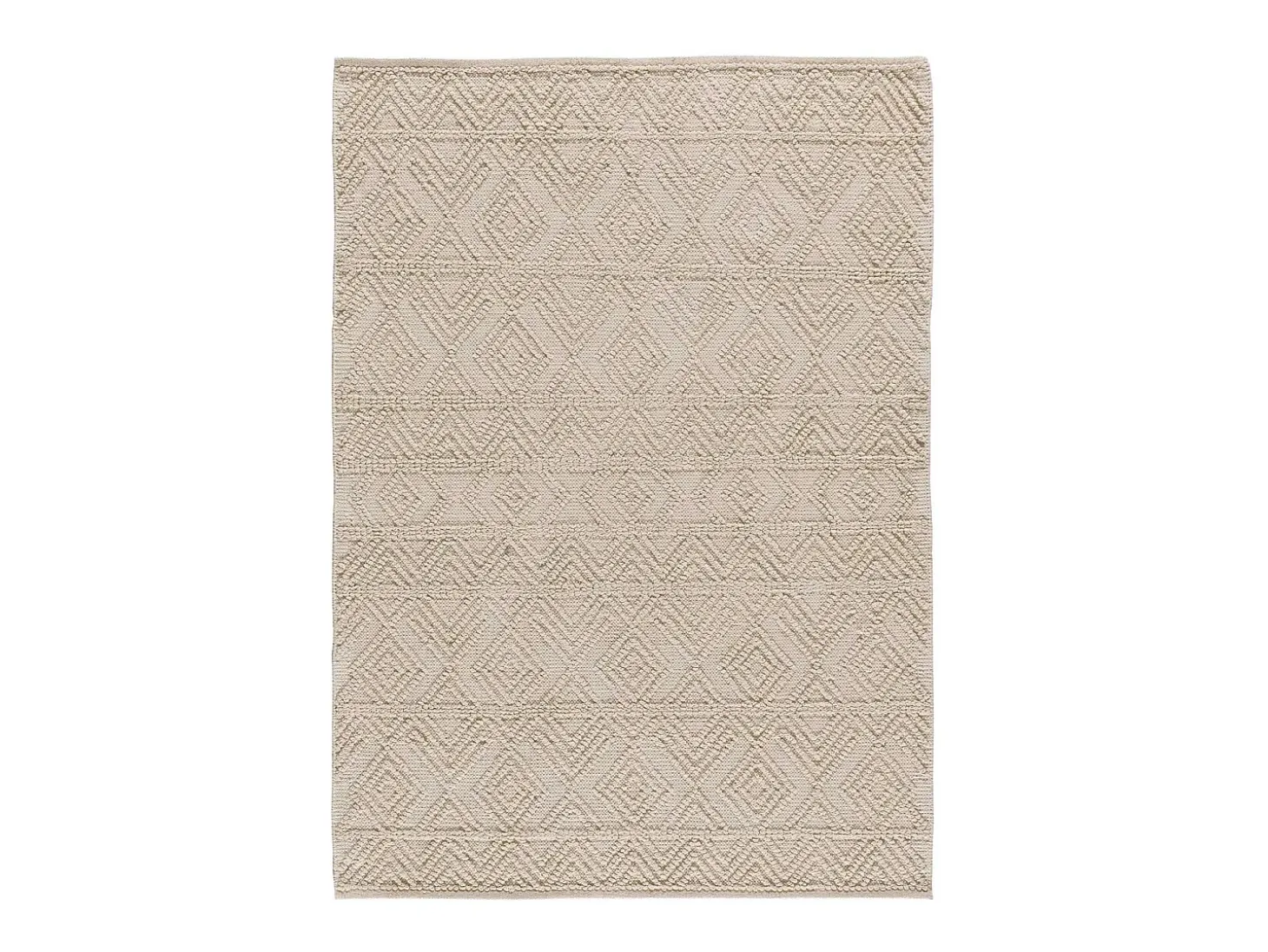 Alfombra interior - étnico con relieve - crema - 120 x 170 cm - PAMUK