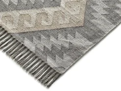 Alfombra interior - étnico - gris - 120 x 170 cm - CHANDIA