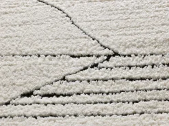 Alfombra interior - étnico con relieve - blanco - 120 x 170 cm - TURIN