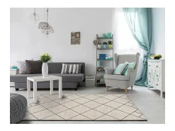 Alfombra interior - étnico - blanco - 140 x 200 cm - MALIKA