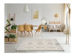 Alfombra interior - étnico - blanco - 140 x 200 cm - MALIKA