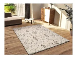 Alfombra interior - étnico - crema / marrón - 200 x 285 cm - CERES