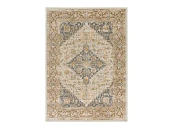 Alfombra interior - vintage - beige / gris - 133 x 190 cm - DELTA