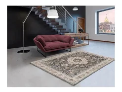 Alfombra interior - vintage - gris - 120 x 170 cm - KESHAN