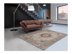 Alfombra interior - vintage - granate / beige - 120 x 170 cm - TABRIZ