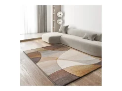 Alfombra interior - abstracto - terracota / beige - 160 x 230 cm - BADET