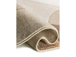 Alfombra interior - abstracto - terracota / beige - 80 x 150 cm - BADET