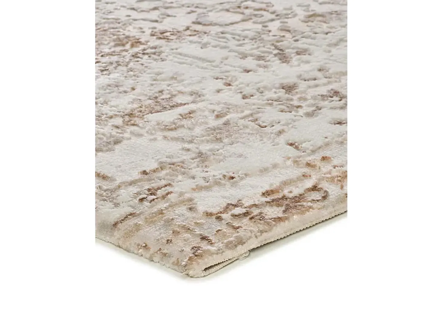 Alfombra interior - abstracto con relieve - beige - 192 x 290 cm - ORIS