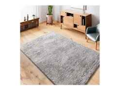Alfombra interior - abstracto con relieve - gris - 192 x 290 cm - ORIS