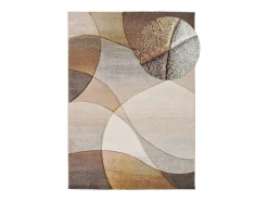 Alfombra interior - abstracto - terracota / beige - 140 x 200 cm - BADET