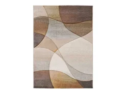 Alfombra interior - abstracto - terracota / beige - 140 x 200 cm - BADET