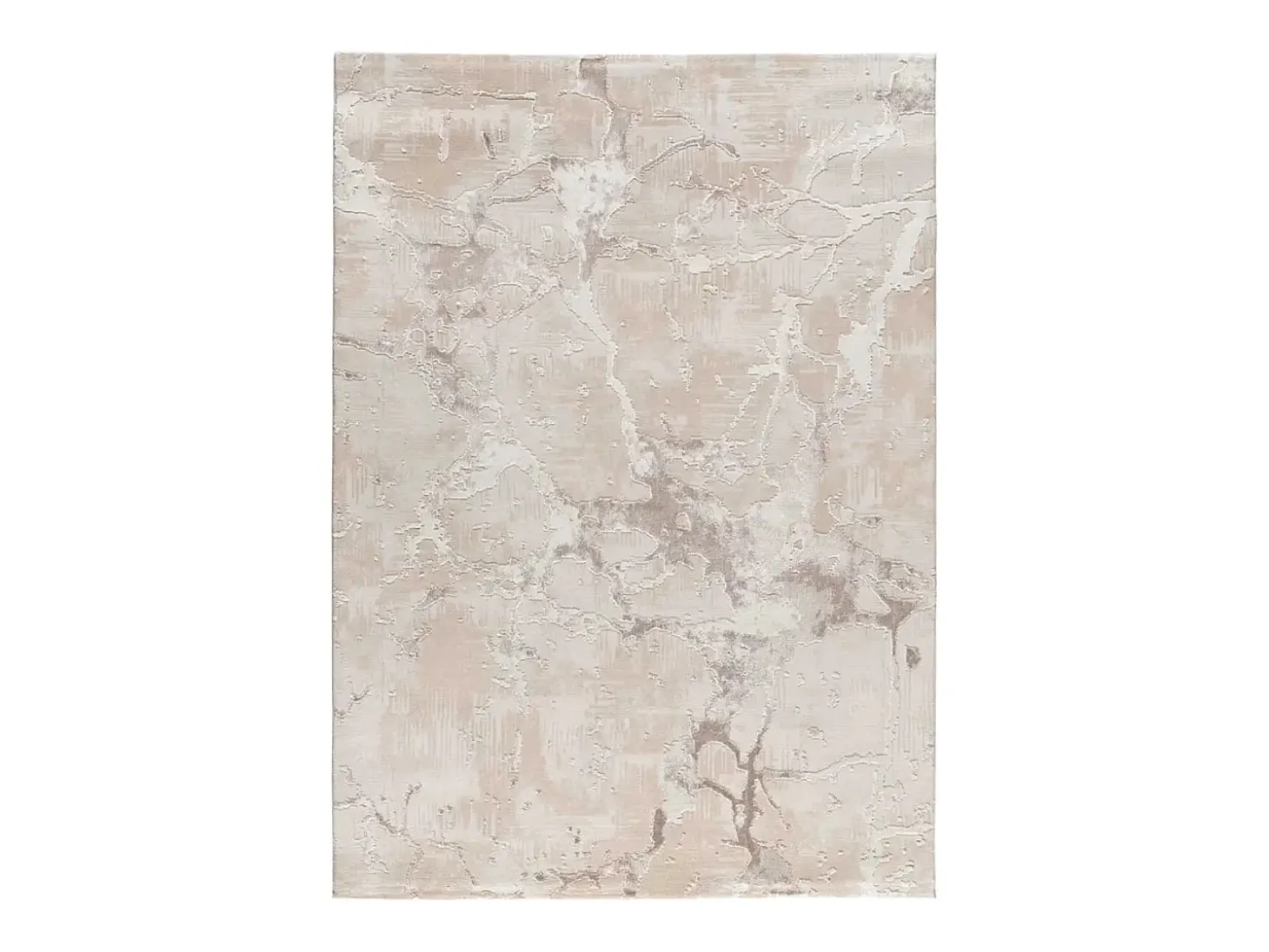 Alfombra interior - efecto marmol con relieve - beige - 192 x 290 cm - ORIS