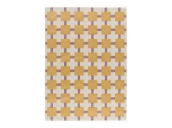 Alfombra interior - geométrico - mostaza / rosa - 120 x 170 cm - FLASHY