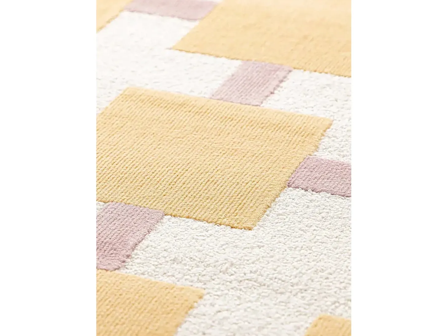 Alfombra interior - geométrico - mostaza / rosa - 120 x 170 cm - FLASHY