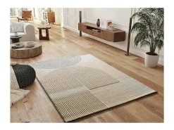 Alfombra interior - geométrico - beige - 200 x 290 cm - GARDEN