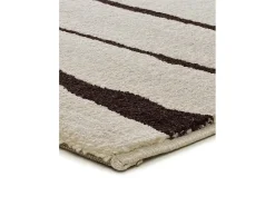 Alfombra interior - moderno - blanco / negro - 80 x 150 cm - RETRO